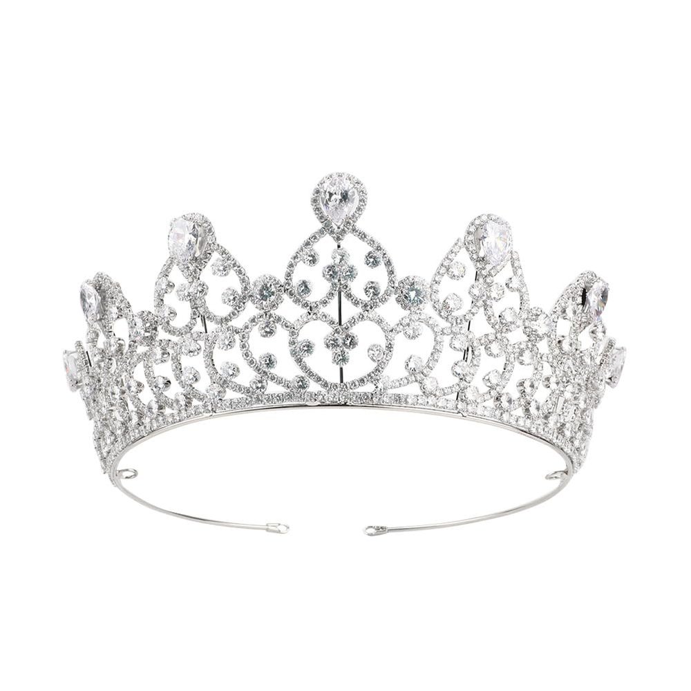 14K Gold Moissanite Glamorous Bridal Crown, High-End Wedding Tiara Hair Accessory for Women, Ideal Gift for Brides, Anniversaries, and Formal Parties (Style 3)