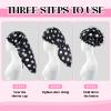 2 Pcs Large Shower Cap for Braids, Extra Long Shower Cap for Women Long Hair & Locs, Waterproof Hair Bonnets for Dreadlocks Drawstring Bath Caps for Women & Men (White, Polka Dots) view 4