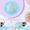 2Pcs Face Bowl with Built-in Ice Tray  Collapsible Silicone Facial Ice Bath Bowl for Cold Plunge Therapy, Skin Tightening & Acne Relief  Portable Spa Tool for Home & Travel (Blue) view 4