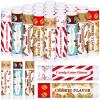 150 Pcs Christmas Lip Balms Bulk Peppermint Candy Cane Gingerbread Hot Cocoa Gifts Cookie Cinnamon Flavor Lip Balm Party Favor Xmas Stocking Stuffers Christmas Bulk Gifts for Coworker Staff Employee view 1
