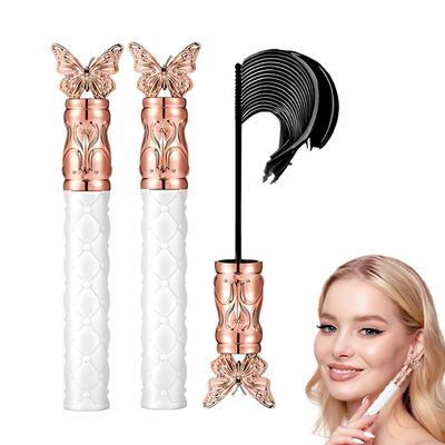 2026 New Mascara, Lift Iron Wand Mascara for Everyday Wear, Thick, Curling, Long-lasting, Waterproof, Sweat-proof, Lengthening, Non-smudged (Black-2Pcs)
