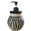 Soap Dispenser - Bathroom Soap Dispenser | Hand Soaps Dispensers | Liquid Soaps Dispensers with Zebra Design | Shower Bottle Holder | 400ML Refillable Retro Bottle Container Pump Holder for Home view 1