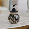 Soap Dispenser - Bathroom Soap Dispenser | Hand Soaps Dispensers | Liquid Soaps Dispensers with Zebra Design | Shower Bottle Holder | 400ML Refillable Retro Bottle Container Pump Holder for Home view 3