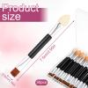 30 PCS Eyeshadow Applicators Disposable Dual Sides Makeup Brush, 2.95 inch Double Head Eyeshadow Applicators, Black Eyeshadows Brush with Soft Sponge Head and Container for Women view 2