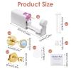 Bmpzery Ear Piercing Kit,White Gold Piercing Kit with Opal Stud Earrings and Gold Flat Backs,Disposable Home Ear Self Piercings Set,Easy for Men and Women Safe Ears Piercings Home Using view 2