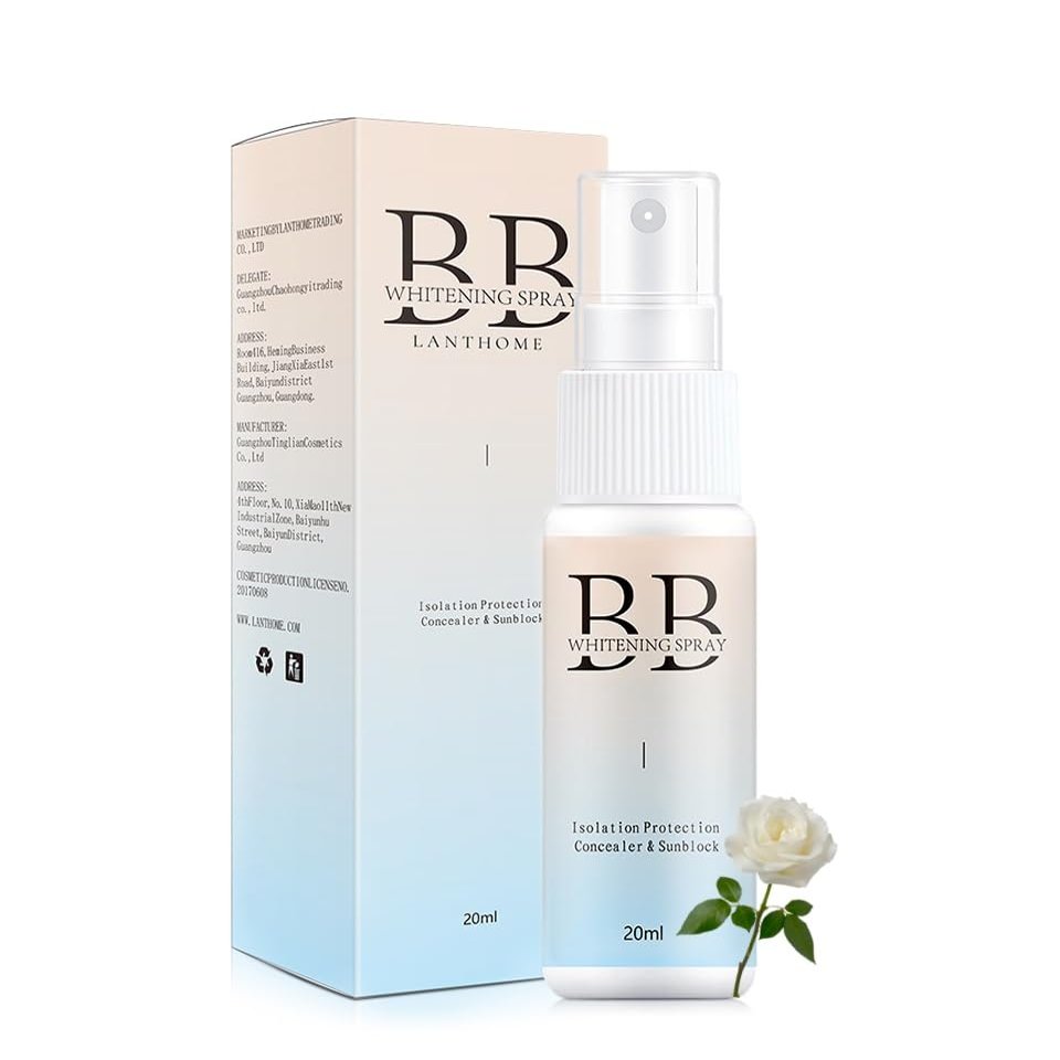BB whitening spray - Hydrating & Brightening Skin Tint, Lightweight Concealer with High Coverage, All-in-One Makeup Base for a Radiant Glow 20ml
