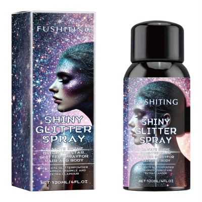 Jugaoge Shiny Sparkle Spray for Hair Body Clothes Quick-Drying Long-Lasting Cosplay Props for Halloween Christmas Party Type D One Size