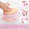 4Pcs Egg Makeup Sponge, Makeup Flat Sponges for Foundation Puff Blush Cosmetic Facial Forehead Cheeks, Dry & Wet Use, Skin Tone & Pink view 3