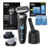 Braun Electric Shaver for Men, Series 7 7177cc, Wet & Dry Shave, Turbo & Gentle Shaving Modes, Waterproof Foil Shaver, 3ct Clean and Renew Cartridge view 1