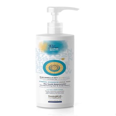 Tweak'd by Nature Blue Zone Stardust The Youth Rejuvenator Ultra Nourishing Hair & Scalp Cleanser - 24oz (Blue Vanilla Sky)