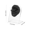 Healvian Black Silicone Tongue Piercing Practice Model Fake Mouth Display Realistic Flexible Body Part for Piercing and Tattoo Training Makeup Practice view 2