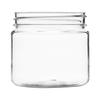 2 oz Clear Plastic Jar Black Ribbed Cap Cosmetic Refillable Jars BPA Free (12) view 1