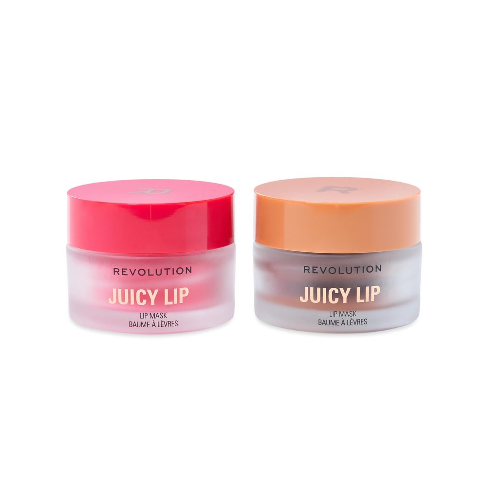 Revolution Juicy Peptide Lip Mask Set, Full-Look Lip Gift Set, 2-Piece Lip Collection with Blending Sponge, Vegan & Cruelty-Free