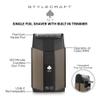 StyleCraft Ace Cordless Single Foil Shaver with Integrated Trimmer, USB-C Rechargeable Men's Foil Shaver with Powerful Rotary Motor view 2
