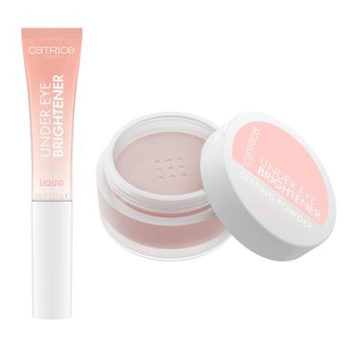 Catrice | Under Eye Brightener Bundle 010 Light Rose | Liquid Brightener & Setting Powder| Radiant Finish & Crease-Free Wear | Vegan & Cruelty Free