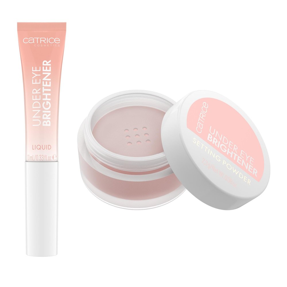 Catrice | Under Eye Brightener Bundle 010 Light Rose | Liquid Brightener & Setting Powder| Radiant Finish & Crease-Free Wear | Vegan & Cruelty Free