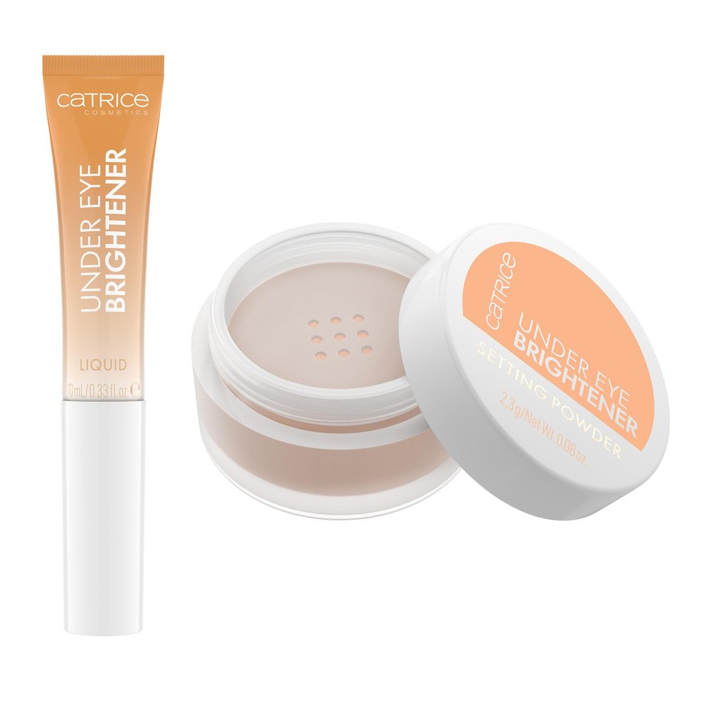 Catrice | Under Eye Brightener Bundle 020 Warm Nude | Liquid Brightener & Setting Powder| Radiant Finish & Crease-Free Wear | Vegan & Cruelty Free