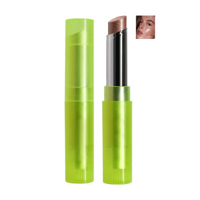 DLZZRS Glitter Highlight Stick, Multi-Use Face Highlighter Stick Super Sparkling Three-Dimensional Brightening Highlight Stick for Women Halloween Party Makeup Use, Shimmer Finish (#04 Light Brown)