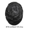 0.06mm Thin Skin Hairpieces for Men Toupee Hair Replacement Systems All V-loop Invisible Hairpiece for Mens Real Human Hair Systems #110 Jet Black+10% Grey 8X10-100% Density view 2