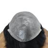 0.06mm Thin Skin Hairpieces for Men Toupee Hair Replacement Systems All V-loop Invisible Hairpiece for Mens Real Human Hair Systems #1B Off Black 7X9-100% Density view 4