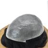 0.06mm Thin Skin Hairpieces for Men Toupee Hair Replacement Systems All V-loop Invisible Hairpiece for Mens Real Human Hair Systems #1B20#1B Off Black+20% Grey 8X10-90% Density view 4
