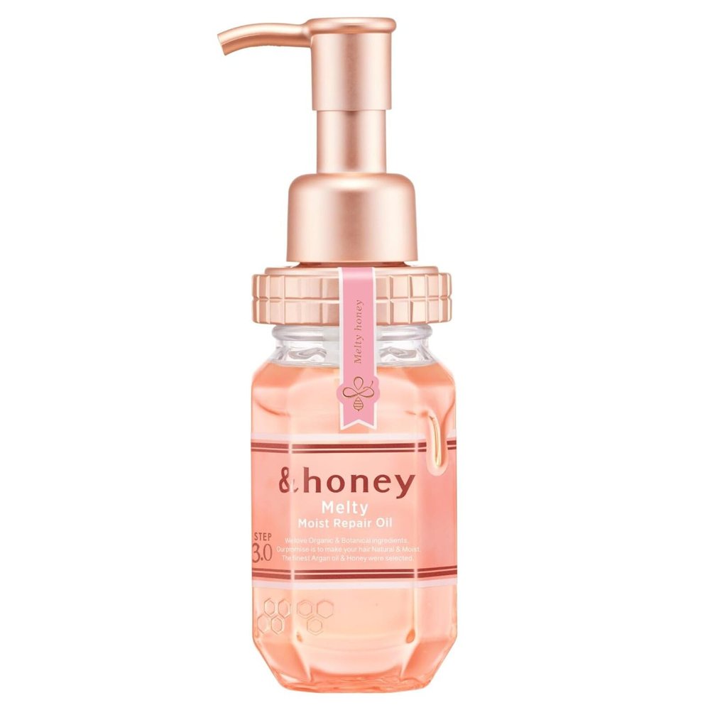 &Honey Deep Moist Shampoo & Conditioner Set | Ultra-Hydrating Honey & Botanical Formula for Silky, Smooth and Moisturized Hair | Gentle Daily Repair Care (Pink hair oil)