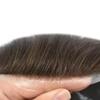 0.06mm Thin Skin Hairpieces for Men Toupee Hair Replacement Systems All V-loop Invisible Hairpiece for Mens Real Human Hair Systems #3 Dark Brown 7X9-100% Density view 3