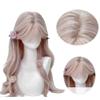 VVRPWASSLY Sweet Lolita Wig for Women Korean Style Long Wavy Curly Wig Natural Looking Synthetic Hairpiece (Light Pink) view 3