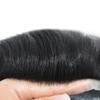 0.06mm Thin Skin Hairpieces for Men Toupee Hair Replacement Systems All V-loop Invisible Hairpiece for Mens Real Human Hair Systems #1 Jet Black 8X10-100% Density view 3