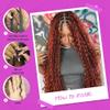 100% Virgin Hair Extensions Human Braiding Hair for Boho Braids No Weft 120g Ginger Deep Water Wave Boho Bulk Human Hair for Knotless Braiding Curly Wet and Wavy Bohemian 18 Inch view 4