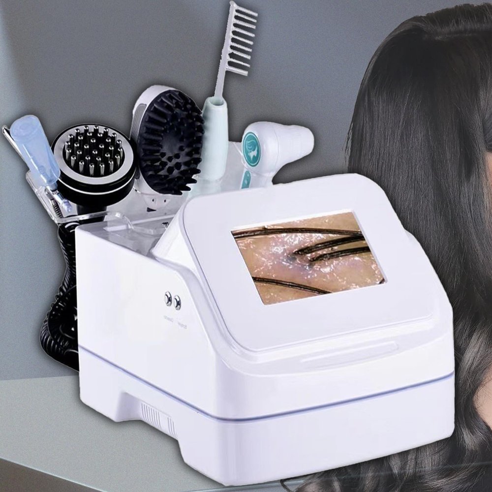 200x Hd Scalp Hair Follicle Analyzer - 5-in-1 Scalp Massager Device, Freeze The Picture, Universal Hair Health Detector For Home Care & Salon Professionals, 7/11in Scalp Care Device 7in