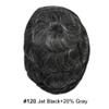 0.06mm Thin Skin Hairpieces for Men Toupee Hair Replacement Systems All V-loop Invisible Hairpiece for Mens Real Human Hair Systems #120 Jet Black+20% Grey 8X10-100% Density view 2