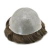 0.06mm Thin Skin Hairpieces for Men Toupee Hair Replacement Systems All V-loop Invisible Hairpiece for Mens Real Human Hair Systems #620#6 Light Brown+20% Grey 6X9-80% Density view 4