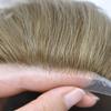 0.06mm Thin Skin Hairpieces for Men Toupee Hair Replacement Systems All V-loop Invisible Hairpiece for Mens Real Human Hair Systems #17 Dark Ash Blonde 6X9-100% Density view 3