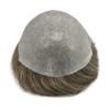 0.06mm Thin Skin Hairpieces for Men Toupee Hair Replacement Systems All V-loop Invisible Hairpiece for Mens Real Human Hair Systems #630#6 Light Brown+30% Grey 8X10-90% Density view 4