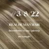 Sunny Hair Sew in Hair Extensions Real Human Hair 22inch Human Hair Extensions Sew in Dark Brown Roots to Light Brown Balayage Blonde Human Hair Weft Extensions Long Straight Hair 100g view 3