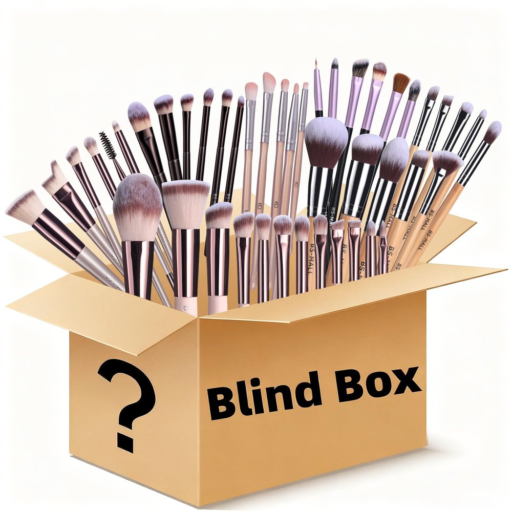 BS-MALL Makeup Brushes & Beauty Tools Assortment Box Curated Collection of Makeup Brushes, Makeup Bag, Makeup Sponge, Hair Ties & More Professional Beauty Tools for Daily Use & Travel(S)