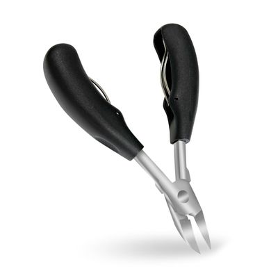 EKIND Toenail Nipper Precision Nail Clipper Curved Edge Cutter for Ingrown and Curly, Ergonomic Foot Home Use (Black)