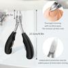 EKIND Toenail Nipper Precision Nail Clipper Curved Edge Cutter for Ingrown and Curly, Ergonomic Foot Home Use (Black) view 2