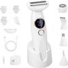 Bikini Trimmer for Women, Electric Razors for Silk Skin 5-in-1, IPX7 Waterproof, USB Rechargeable, Electric Razors for Women for Face, Eyebrows, Body, Bikini Zone with Charging Station view 1