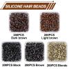 1000PCS Silicone Hair Extensions Beads, 5mm Lined Micro Links Beads, 5Colors Rings Hair Extension Device Tool Kits - Professional Hair Styling Tools Accessory view 3