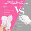 AIRSEE 2 Pairs White Cotton Gloves with Laundry Bag, Overnight Moisturizing SPA for Dry Hands and Eczema, Work Glove, Stretchy Fit for Men and Women, Regular S view 4