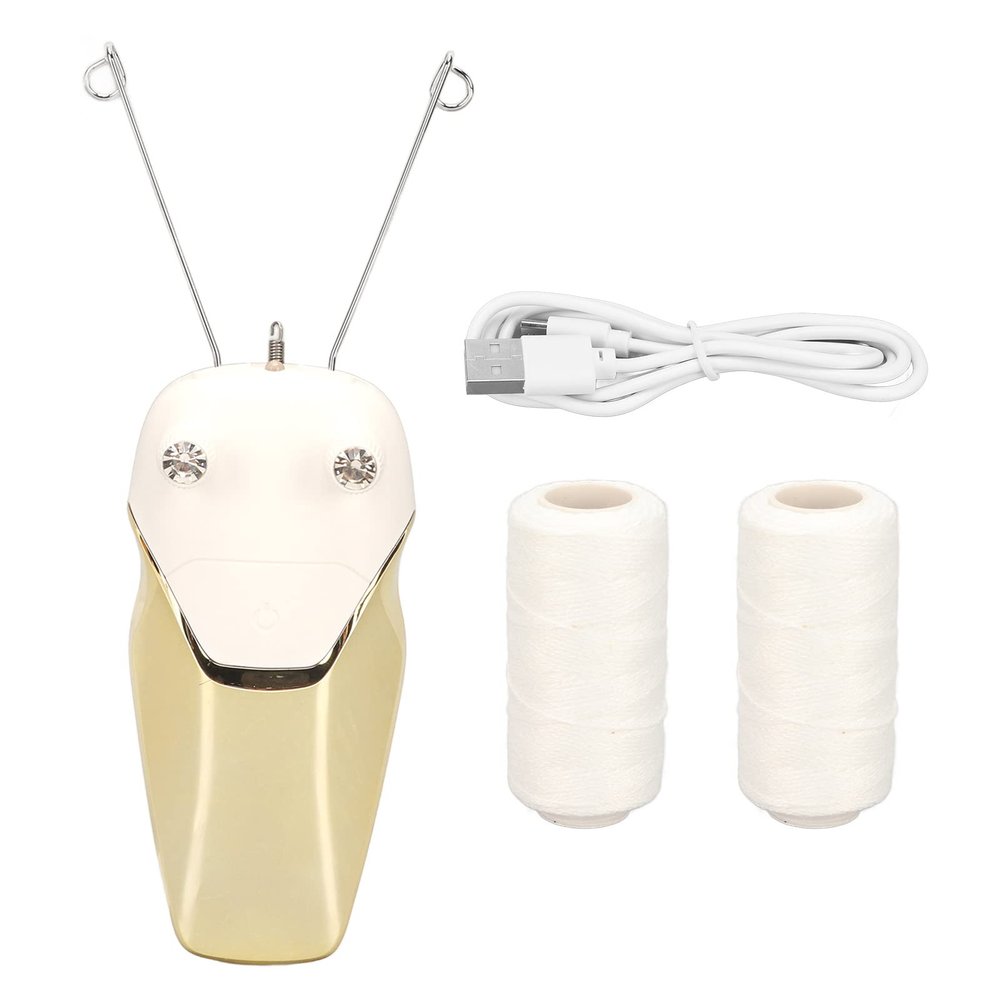 Cufaee Electric Thread Hair Epilator, USB Rechargeable Facial Hair Remover, Beauty Epilator Trimmer for Face, Chin, Upper Lip