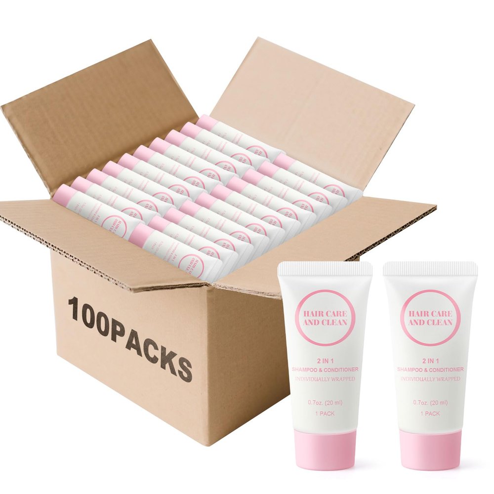 2-in-1 Shampoo Set Bulk, Shampoo & Conditioner, 0.7 Fl Oz (Pack of 100)