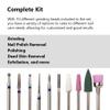 10Pcs Tungsten Steel Nail Grinding Head Set with File, Brush, Polisher & Dead Skin Remover Tools for Manicure Pedicure (ZH03) view 4