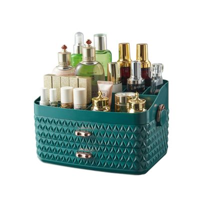 A1DFDFGOQSFG Makeup Organizer for Vanity, Countertop Organizer with Drawers for Lipstick, Brushes,Skincare, Lotions, Perfumes, Eyeshadow (A)