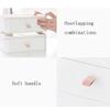 A1DFDFGOQSFG Makeup Bag Makeup Box Multifunctional White Three-Layer Drawer Dresser Desktop Jewelry Organizer Box Bathroom Skin Care Product Storage Box Makeup Organizer Travel Makeup Bag (A) view 3