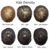 0.06mm Thin Skin Hairpieces for Men Toupee Hair Replacement Systems All V-loop Invisible Hairpiece for Mens Real Human Hair Systems #1850#18 Medium Blonde+50% Grey 8X10-100% Density view 4