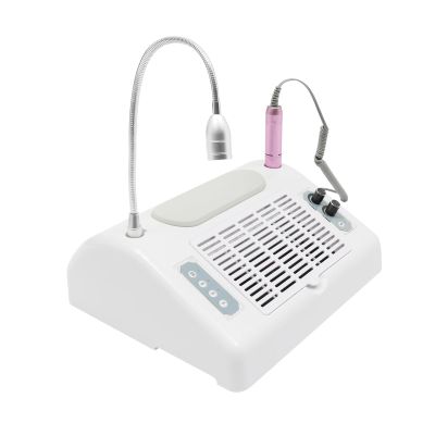 5-in-1 Nail Dust Collector, Electric Nail Drill Machine, 96W UV/LED Nail Lamp Dryer, 30000rpm, 360 LED Desk Light & Hand Cushion, All-in-One Salon & Home Gel Polish Kit