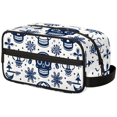 Foerrkelg Cool Skull Pattern Travel Toiletry Bag for Men Skull Hanging Kit - Waterproof Shaving Bag Bathroom Bags Wash Bag for Toiletries Accessories